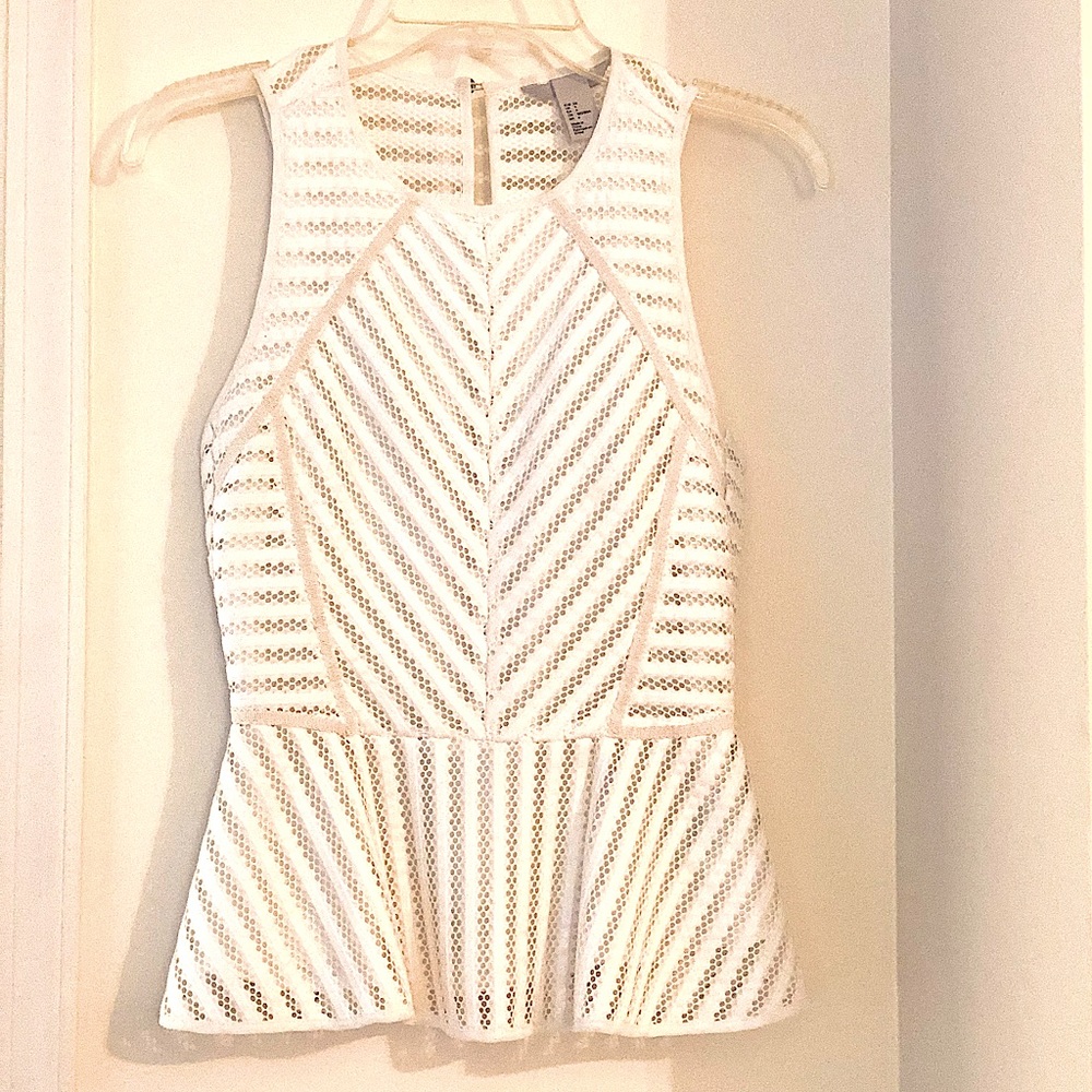 Fitted Top Lace Crochet with Peplum